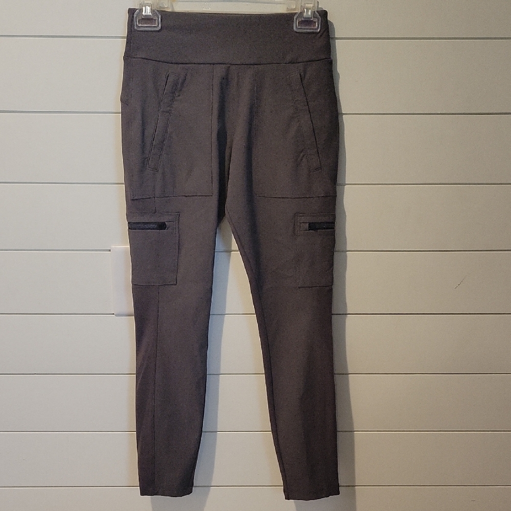 ATHLETA HEADLANDS HYBRID CARGO PANTS 0P GRAY/GREEN